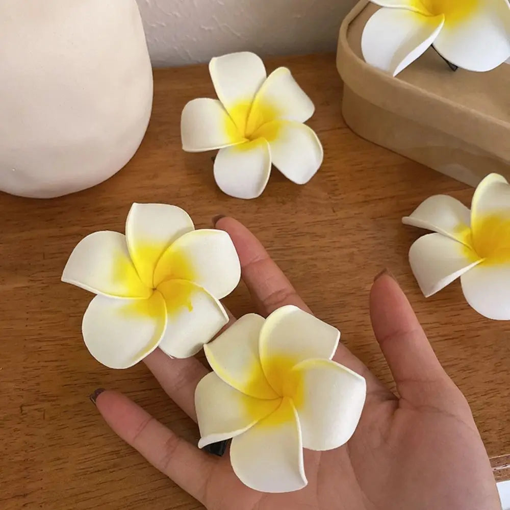 Korean Style Simulation Flower Hair Clip Bohemian Style Seaside Vacation Headwear Flower Hairpin Female Hair Accessories