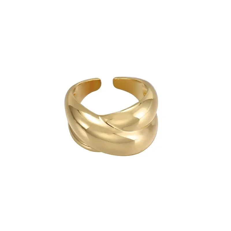 Stainless Steel Angel Wing Ring Open Adjustable Feather Ring for Men Women Couple Fashion Jewelry Anniversary Gift