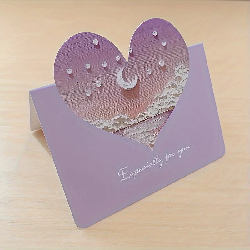 20 Warm 3D Oil Painting Cards - Unique Raised Pattern Design, High Quality Card Materials - Teacher's Day, Various Festivals