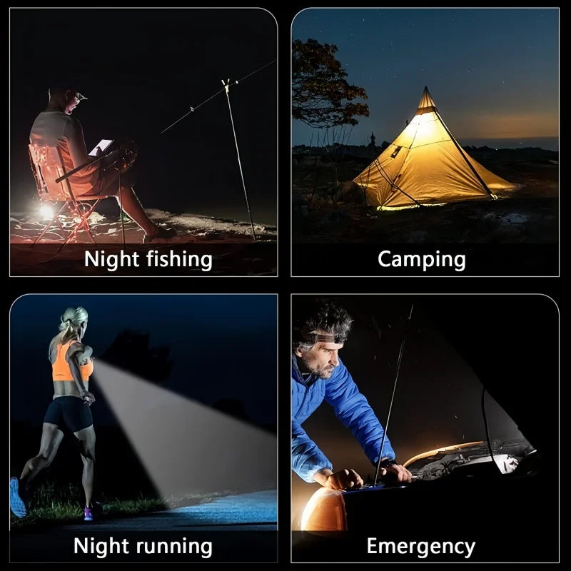 LED Working Light USB Rechargeable Mini Flashlight Portable Bright Keychain Pocket Clip Lantern Outdoor Hiking Fishing Camping