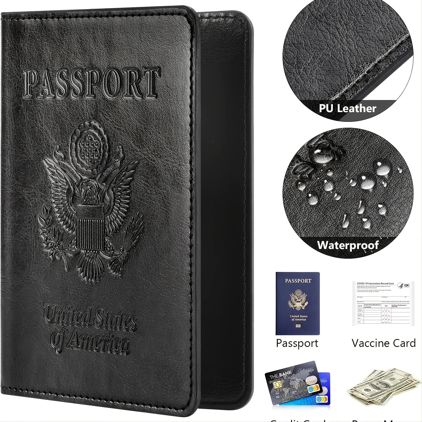 Passport Holder 👍 (Wallet Cover) 🎁 Travel Essentials 🚙 RFID Blocking💯 Leather Style!✅