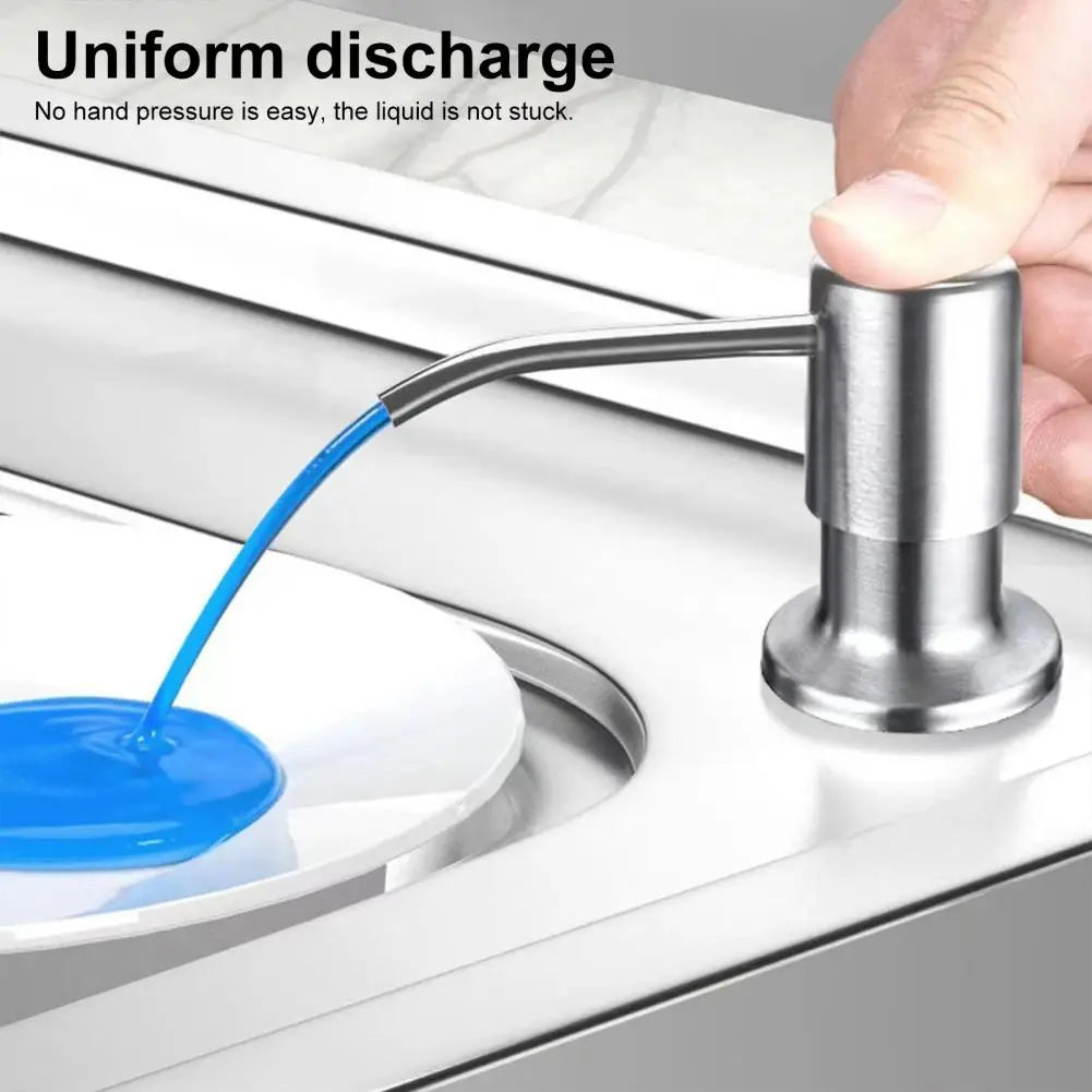 350ml/500ml Convenient Hand Soap Dispenser Stainless Steel Countertop Soap Pump Versatile Dish Soap Dispenser For Kitchen Sink