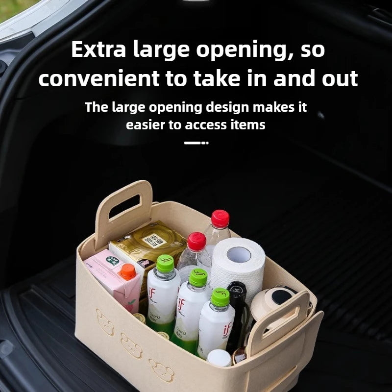 Foldable Car Storage Box Women's Cosmetic Storage Basket Desktop Storage Box Snacks Toys Storage Basket Dirty Clothes Basket