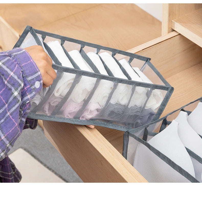Underwear Drawer Organizer Storage Box Foldable Closet Organizers Drawer Divider Storage Boxes For Underpants Socks Bra