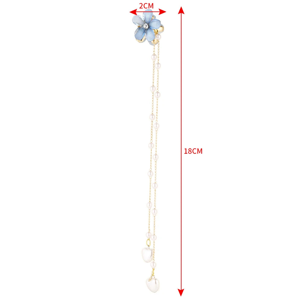 Butterfly Hairpins New Korean Yarn Elegant Metal Tassel Long Hair Clips For Women Hanfu Antique Party Hair Accessories