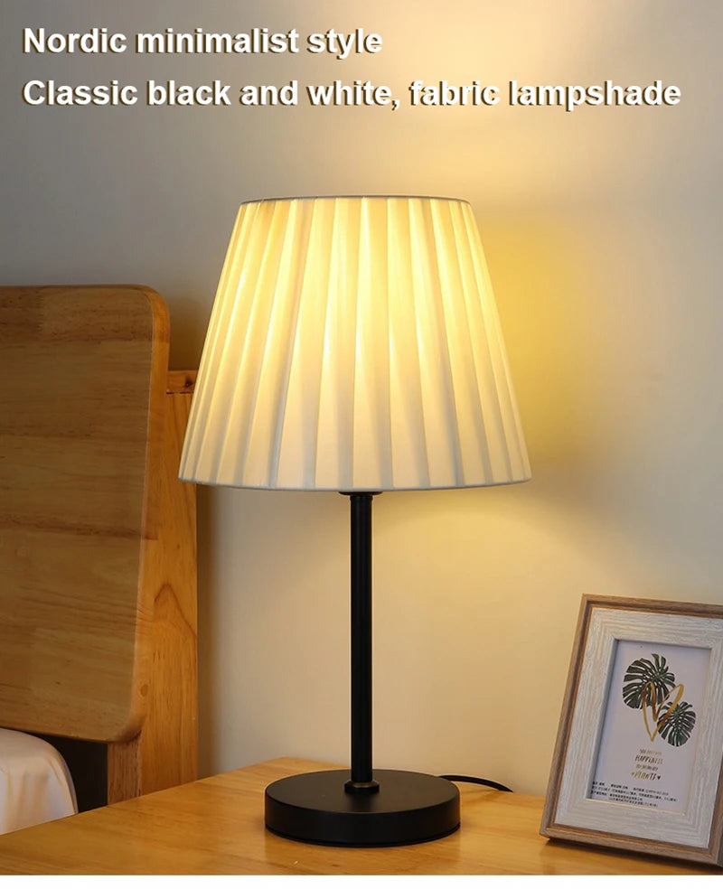 LED Table Lamps Study Bedroom Decoration Bedside Tables Rechargeable Light Touch Remote Control Cloth Cover Reading Desk Lamp