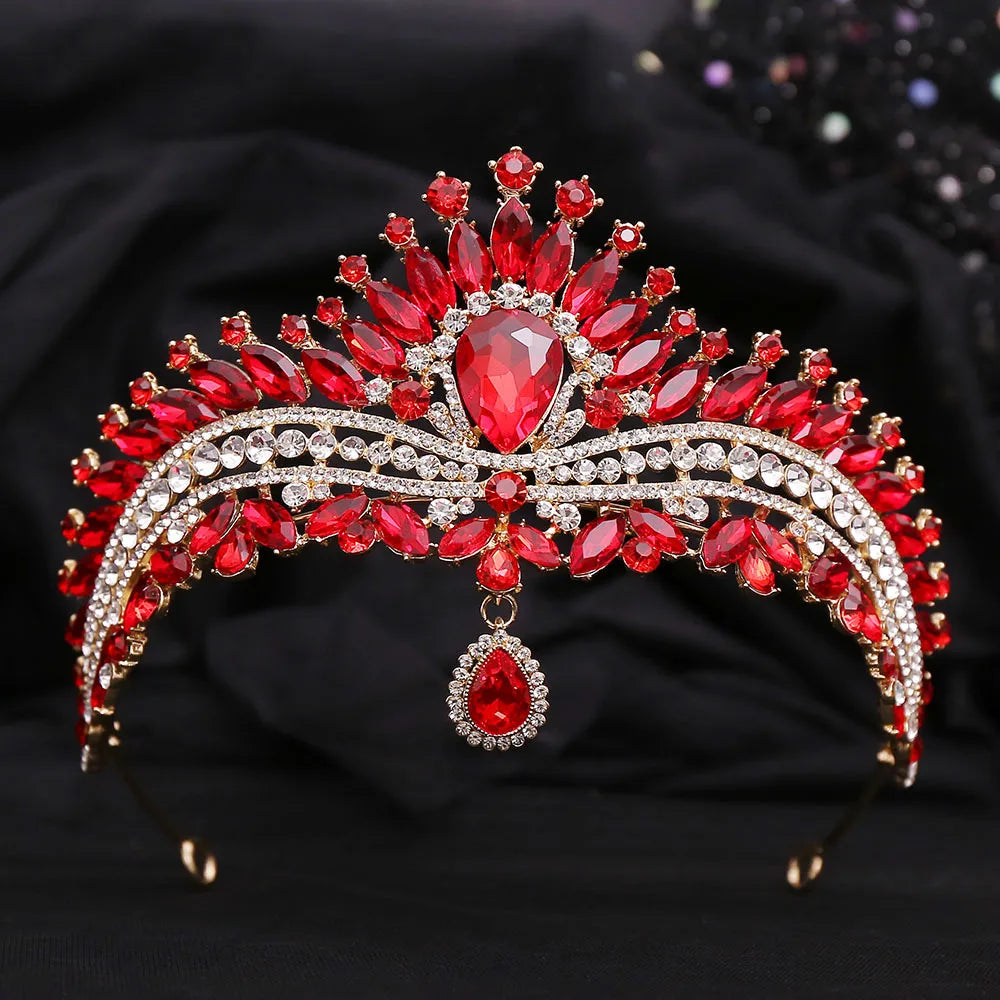 Luxury Wedding Crown for Bride Tiaras Rhinestone Hair Jewelry Gifts Crystal Hair Accessories Women Headband Bridal Headwear (Free Shipping) 💝🌹💖