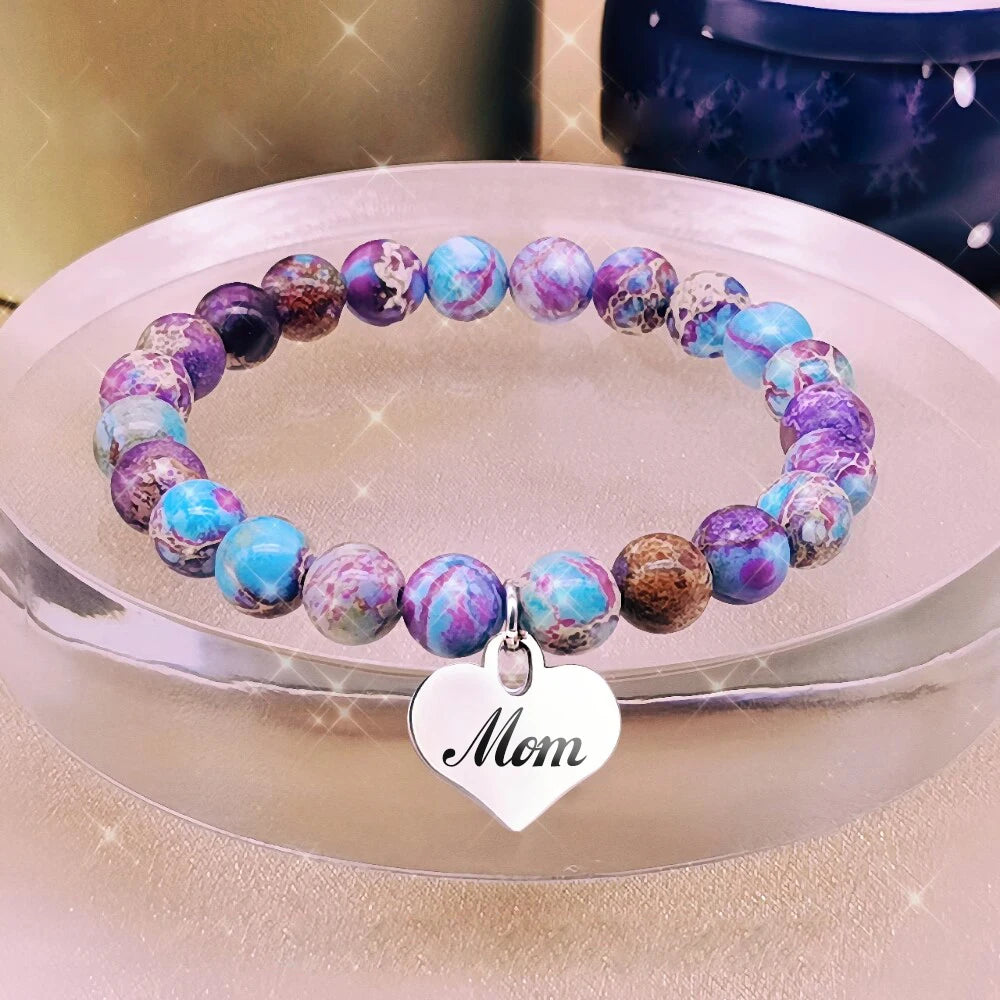 Gifts for Mom Birthday, Mother's Day Gifts Valentine's Day Gifts for Mom Mother, Natural Stone Bracelets Jewelry for a LifeTime!