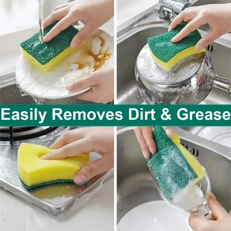 50 Highly absorbent double-sided sponge magic cleaning pot rust sponge cleaning brush kitchen cleaning tool