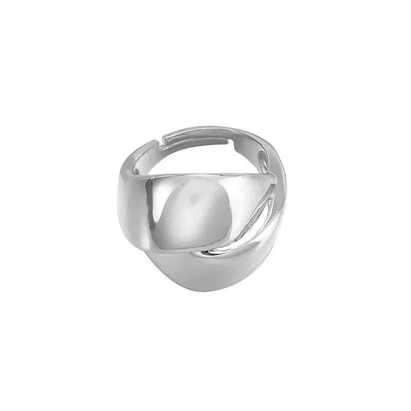 Stainless Steel Angel Wing Ring Open Adjustable Feather Ring for Men Women Couple Fashion Jewelry Anniversary Gift