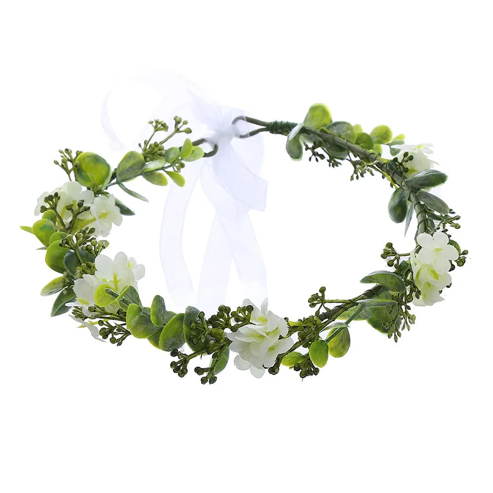 Gift Costume Cosplay Fairy Flower Leaf Headbands Photoshoot Simulated Elven Princess Tiara Black Flower Antler Crown Wedding