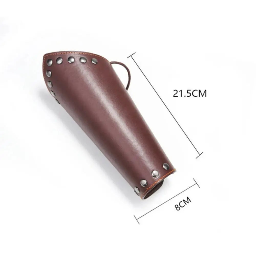 Sports Accessories Leather Archery Arm Guard Punk Gauntlet Viking Bracer Black Brown Safe Strap Men Women