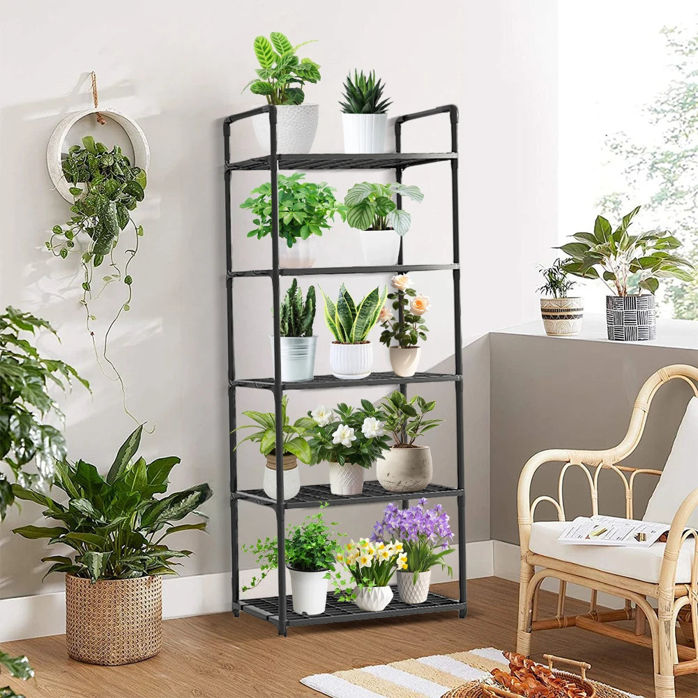 5 Tier Storage Shelf 66 Lbs Capacity Storage Shelves Adjustable Standing Shelf for Kitchen Pantry Closet Bathroom Laundry Garage