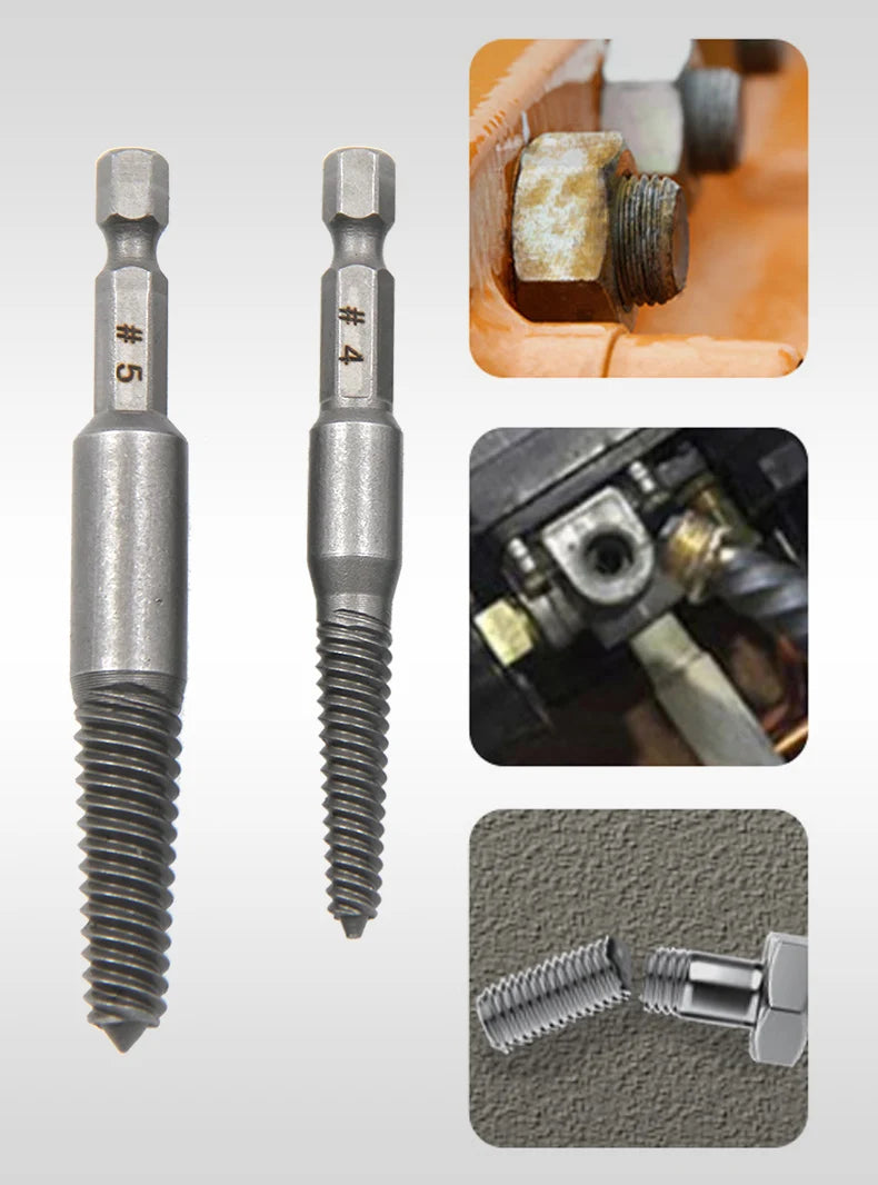 5pc Hex Handle Broken Head Screw Removal Tool 60mm Black Electric Hex Screw Removal Tool Set Cover Manual Screwdriver