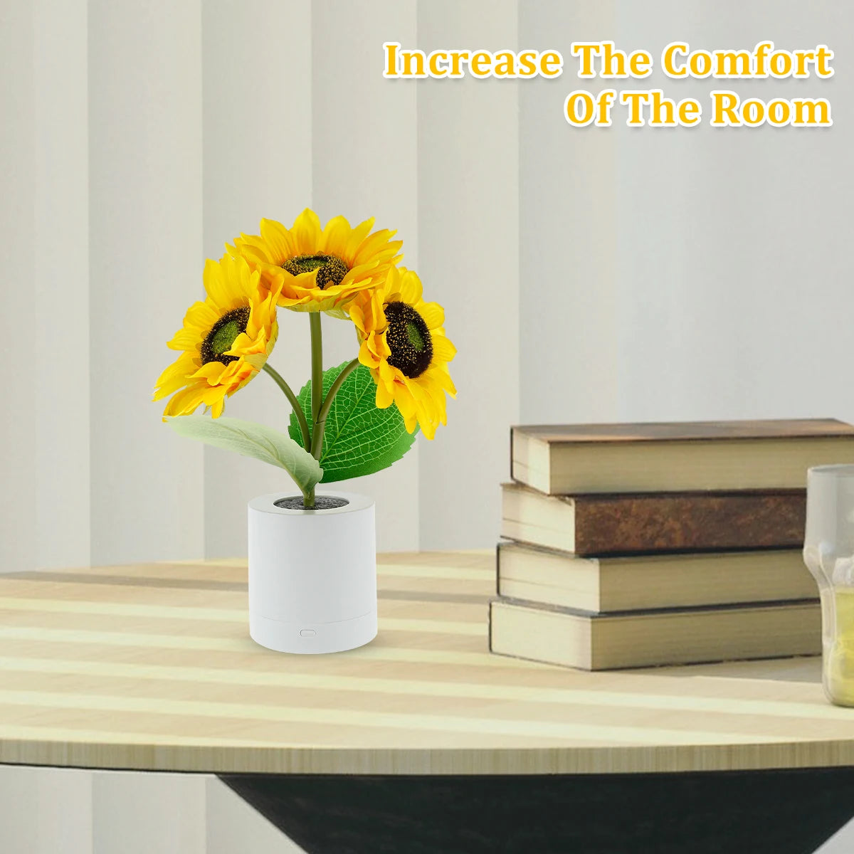 LED Sunflower Night Light Dimmable Simulation Sunflower Table Lamp USB Creative Desktop Decorative Light Bedroom Bedside Light (Free Shipping) 💝💖🌹 (Free Shipping) 💝💖🌹