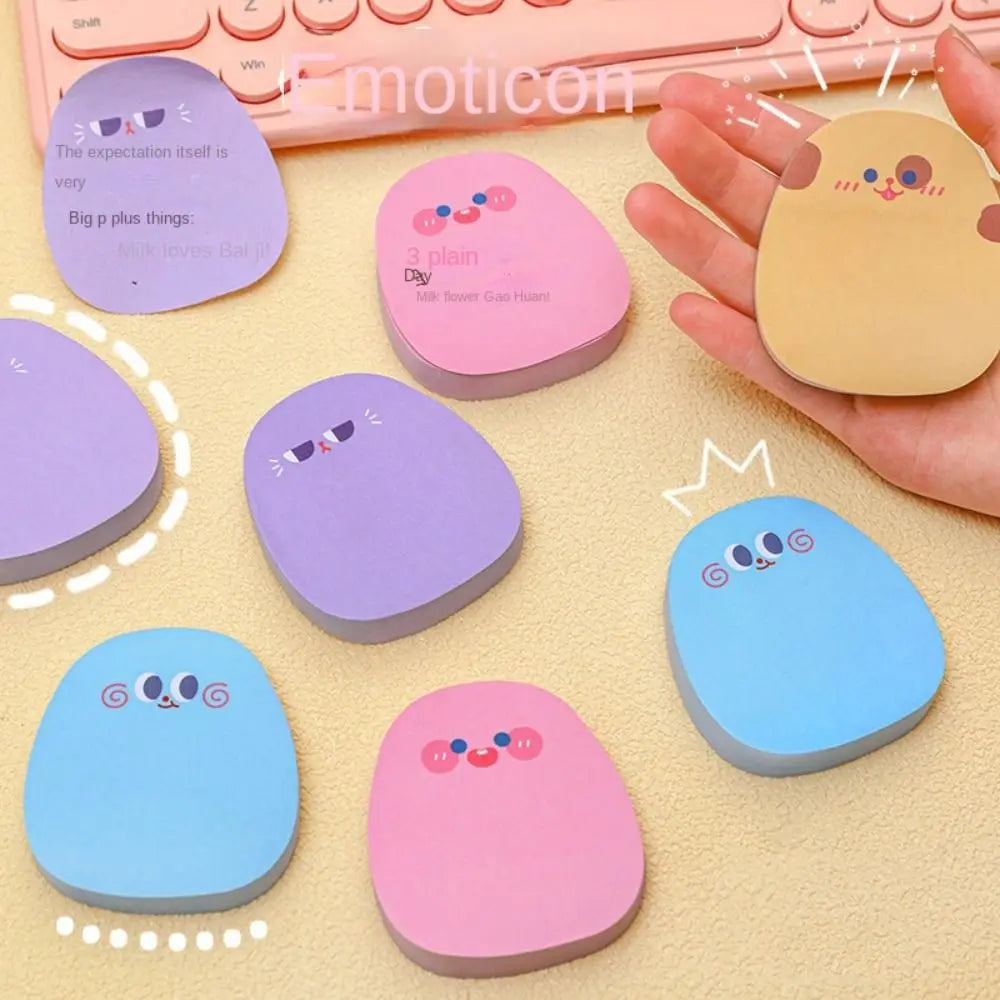 Self-Adhesive Sticker 60 Sheets Sticky Notes Colored Ins Messages Sticking Paper Cartoon Kawaii Message Paper Girls