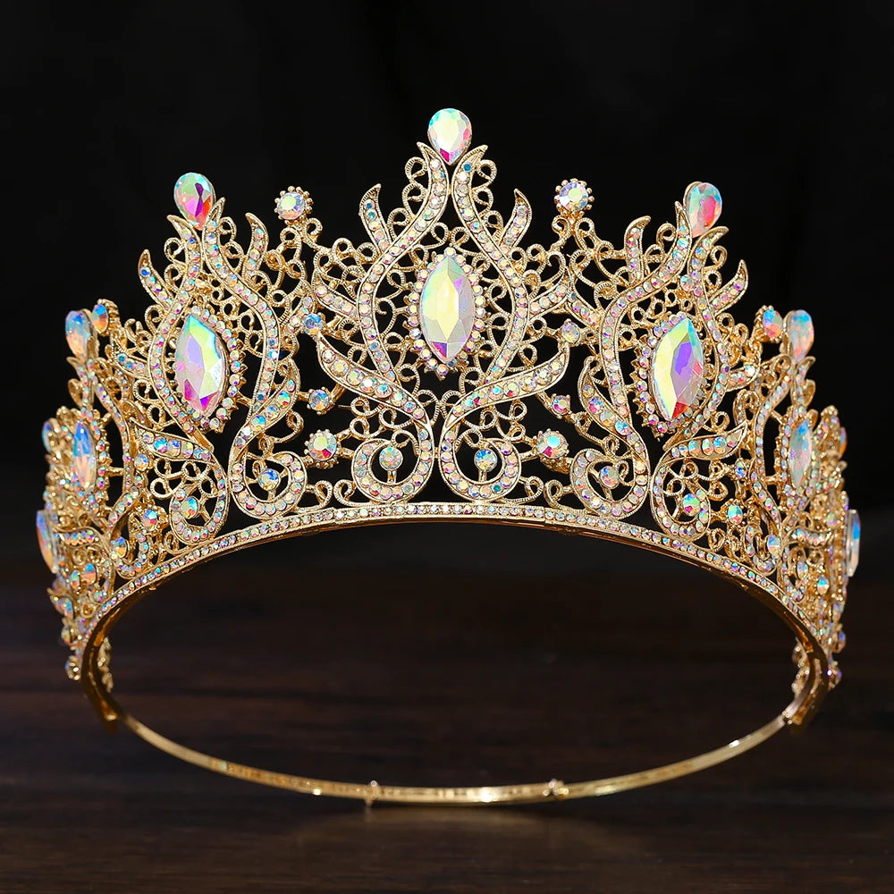 Queen Crown for Women - Baroque Wedding Tiaras and Crowns, Jeweled Costume Tiara Princess Crown, Prom Birthday Party Halloween H
