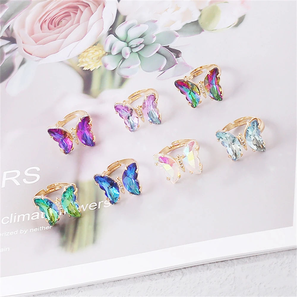 Fantasy Gem Butterfly Ring Adjustable