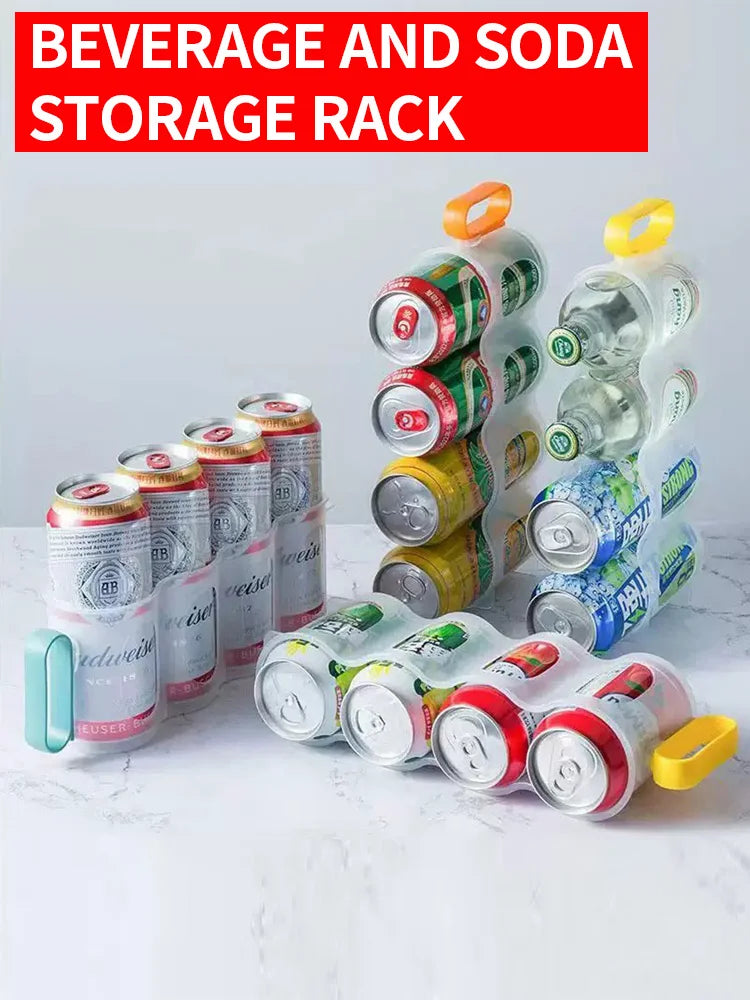 1 can beverage and soda storage rack - suitable for organizing and storing beverages and soda in home refrigerators