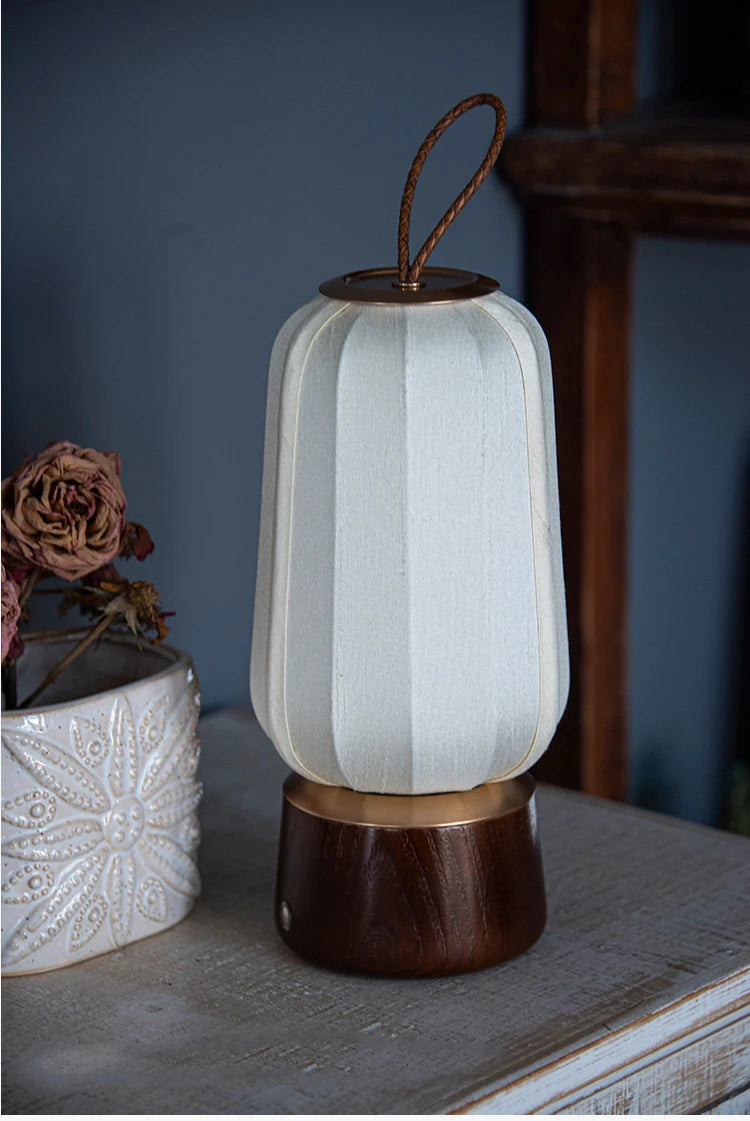 New Fabric Lanterns Portable Table lamp Traditional style Hand Art Drawing decoration Atmosphere Reading Lamp for Tea room (Free Shipping) 💝💖🌹 (Free Shipping) 💝💖🌹