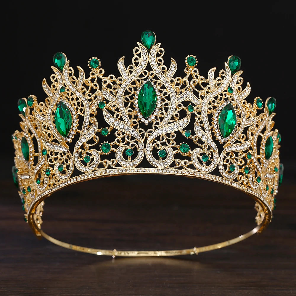 Queen Crown for Women - Baroque Wedding Tiaras and Crowns, Jeweled Costume Tiara Princess Crown, Prom Birthday Party Halloween H