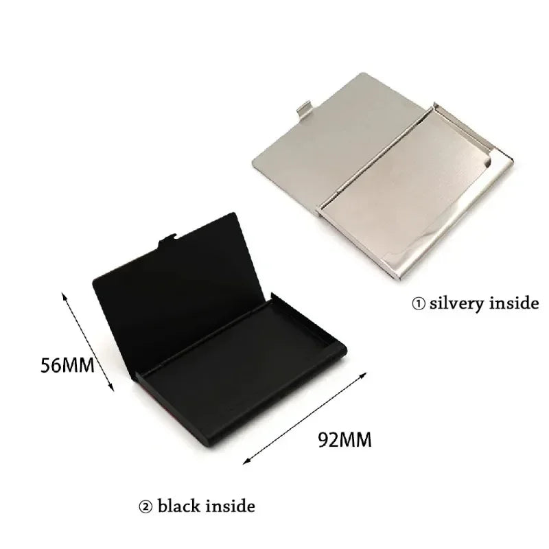 Free Customized Engraving Wood Business Card Holder Pocket Black Walnut Solid Wooden Clip Personalized Cardcase Activities Gifts