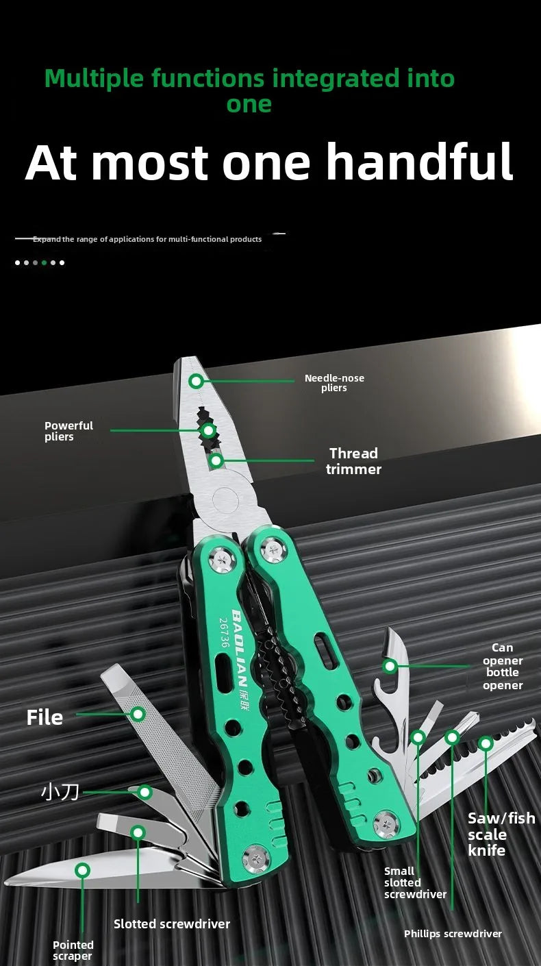 Multitools Hand Diy Multi Tools Multi-tool Clamp Folding Knives Scissor Cutters EDC Survival Gear Manual Pliers