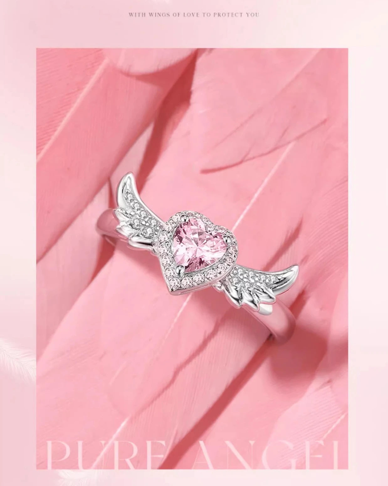 Respectable and Sophisticated Angel Wings with Gorgeous GemStone!
