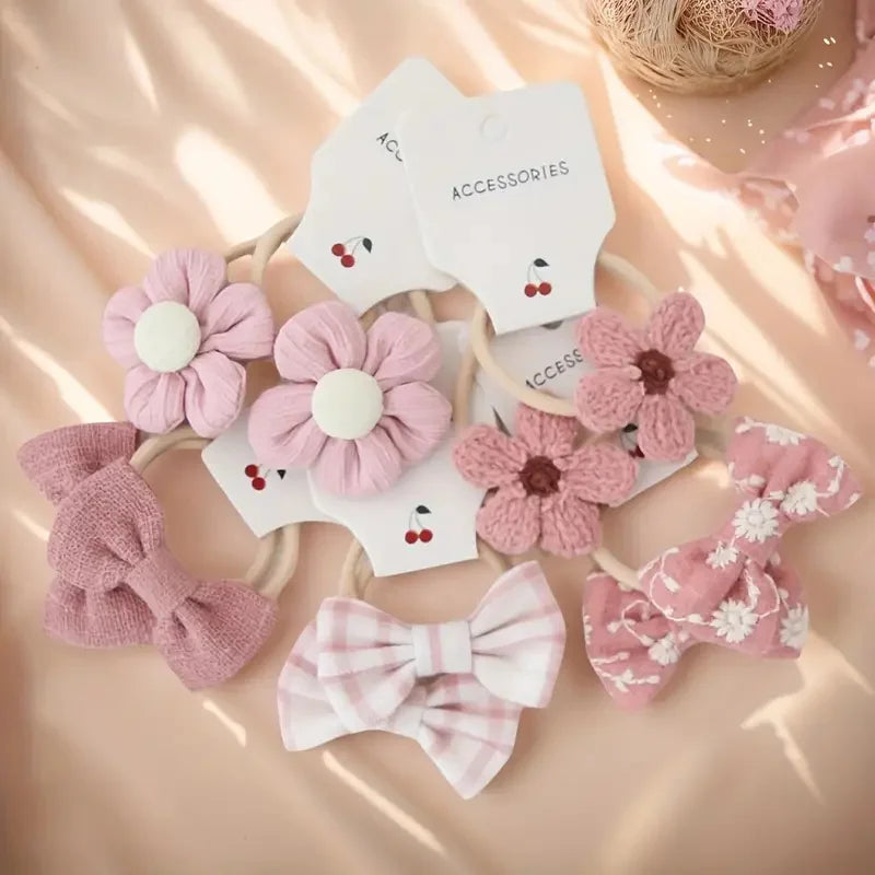 10Pcs Headbands with Colorful Flowers & Bows Soft Polyester Hairbands Perfect for Casual Wear Playful Design Hair Accessories (Free Shipping) 💝💖🌹 (Free Shipping) 💝💖🌹 (Free Shipping) 💝💖🌹 (Free Shipping) 💝💖🌹