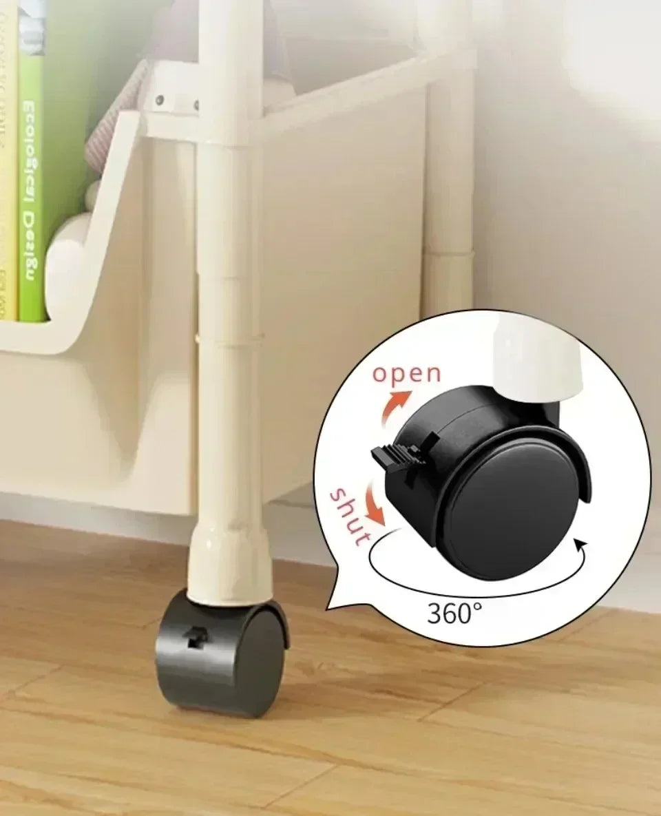 Storage Rack Is Movable and Adjustable Suitable for Kitchen Bathroom Space Saving Storage Rack Home Decoration Storage Products