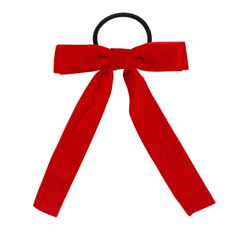 1Pcs Cute Bows Hair Ties For Girls Elastic Kids Hair Bands Holders Shine Headwear Girl Hair Accessories Scrunchie Ornaments Gift