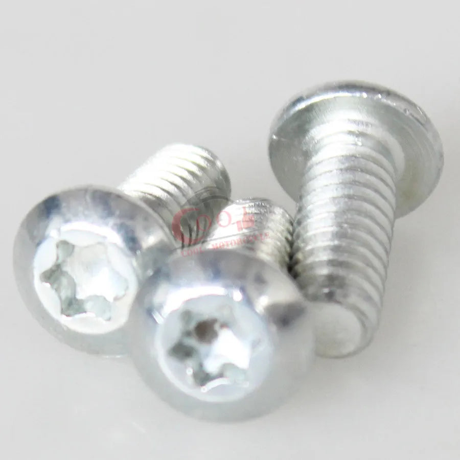3pcs Chrome Windshield Bolts Kit Hex Hexagon Socket Allen Round Button Head For Harley Electra Glide Touring Models 1996-2013