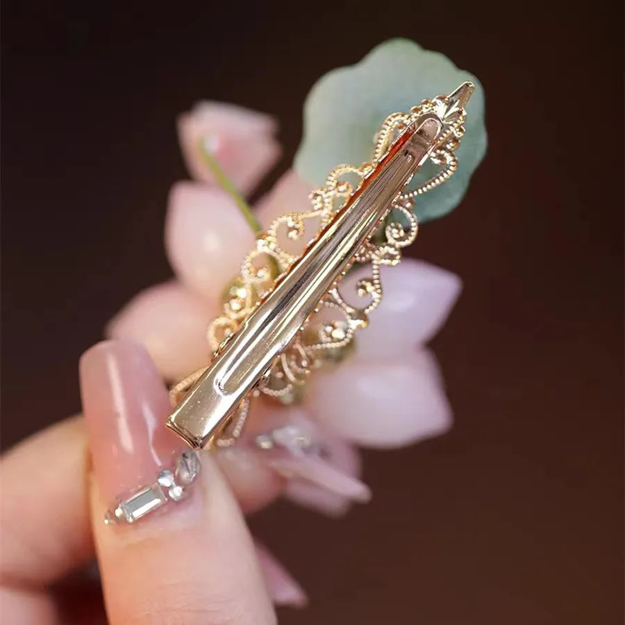 Fairy Flower Hair Clips Chinese Style Hanfu Hair Accessories For Girls Headwear Barrettes Vintage Wedding Headpiece Hair Jewelry
