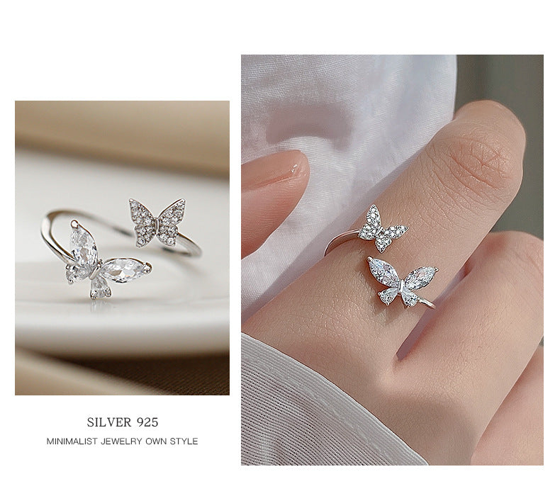 Beautiful Silver Filled Ring with Sparkling Melee Gems