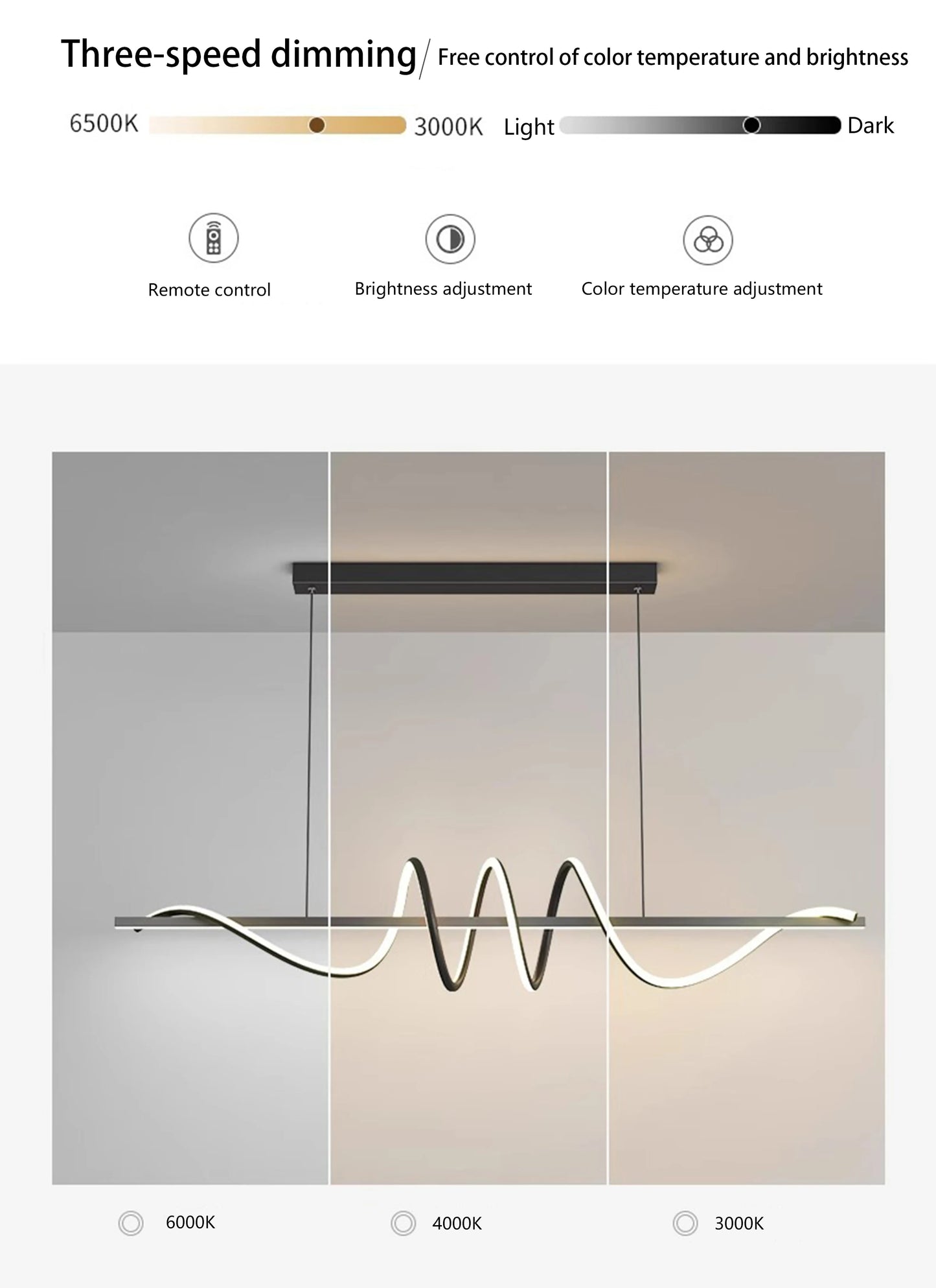 Dining room chandelier simple modern minimalist dining room table lamp 2024 new shaped eye protection long net red bar light