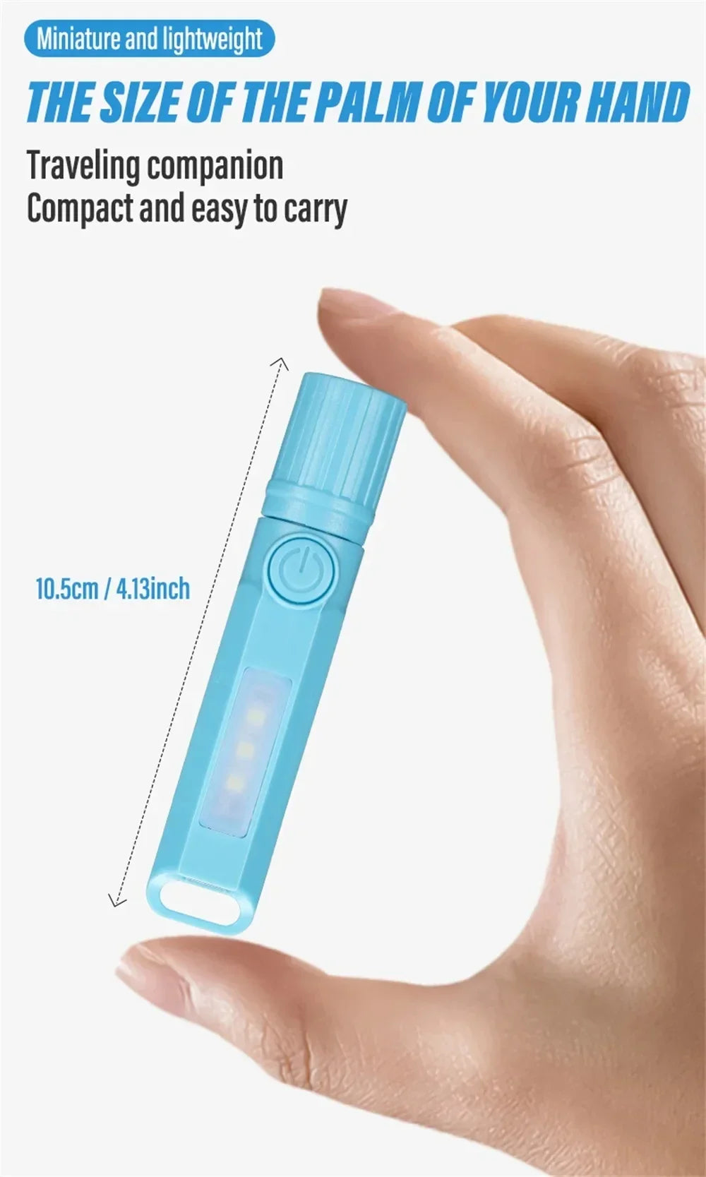 Super Bright LED Mini Flashlight With Side Light Torch USB Portable Telescopic Zoom Work Light Waterproof Outdoor Camping Light