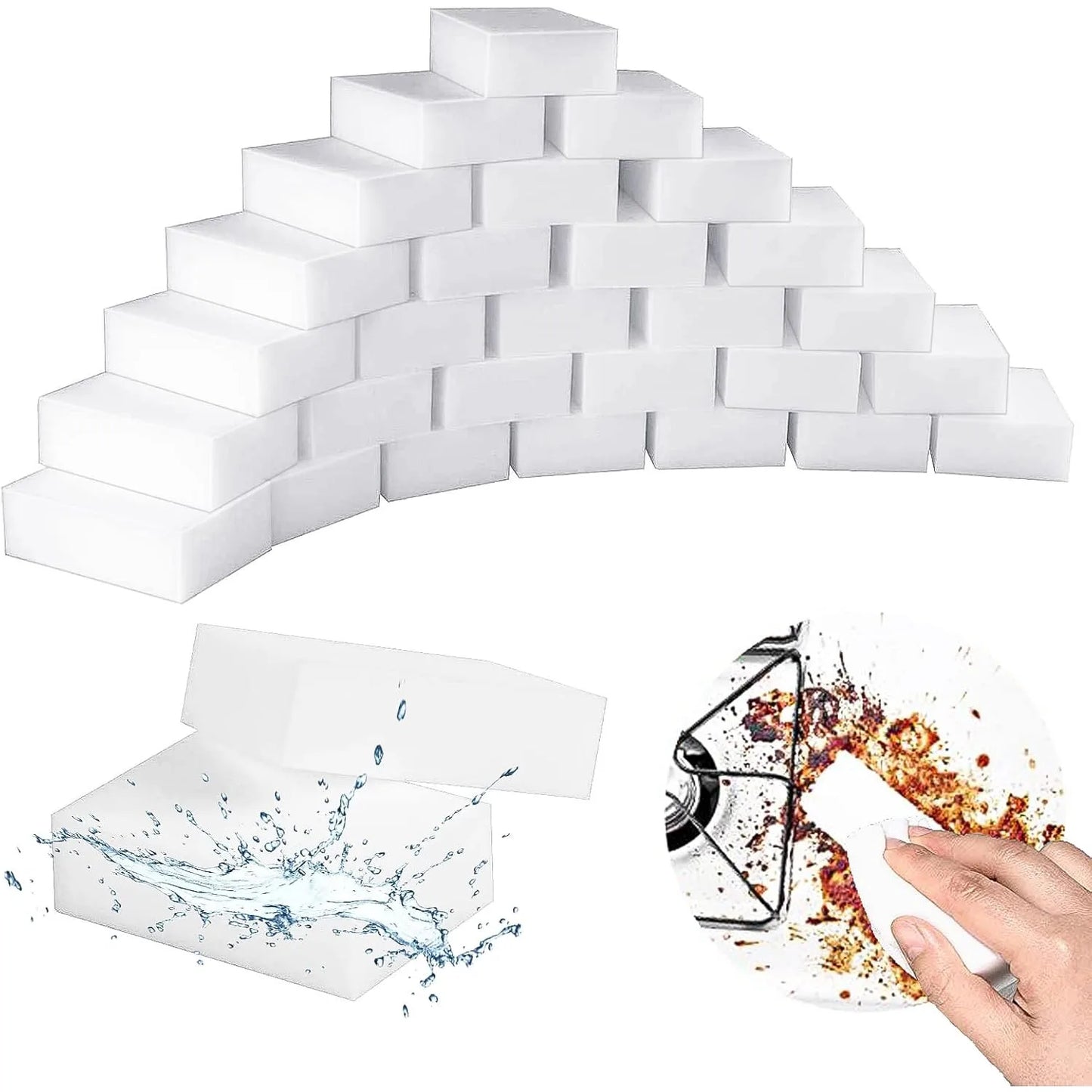 Magic Eraser, 100 pcs Heavy Duty Melamine Magic Eraser Sponge