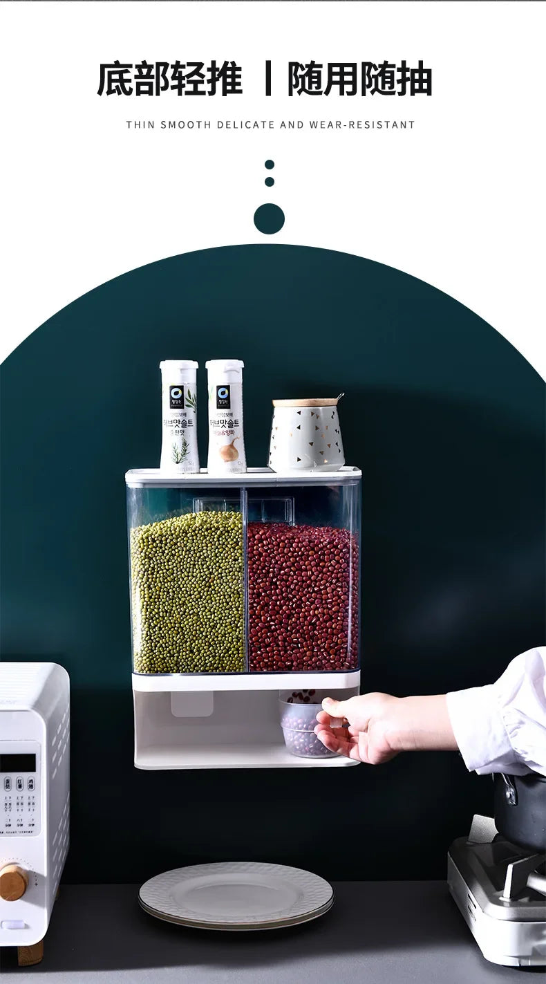 Simple compartmented grain can storage box sealed storage can grain storage can washing powder fragrance bead storage