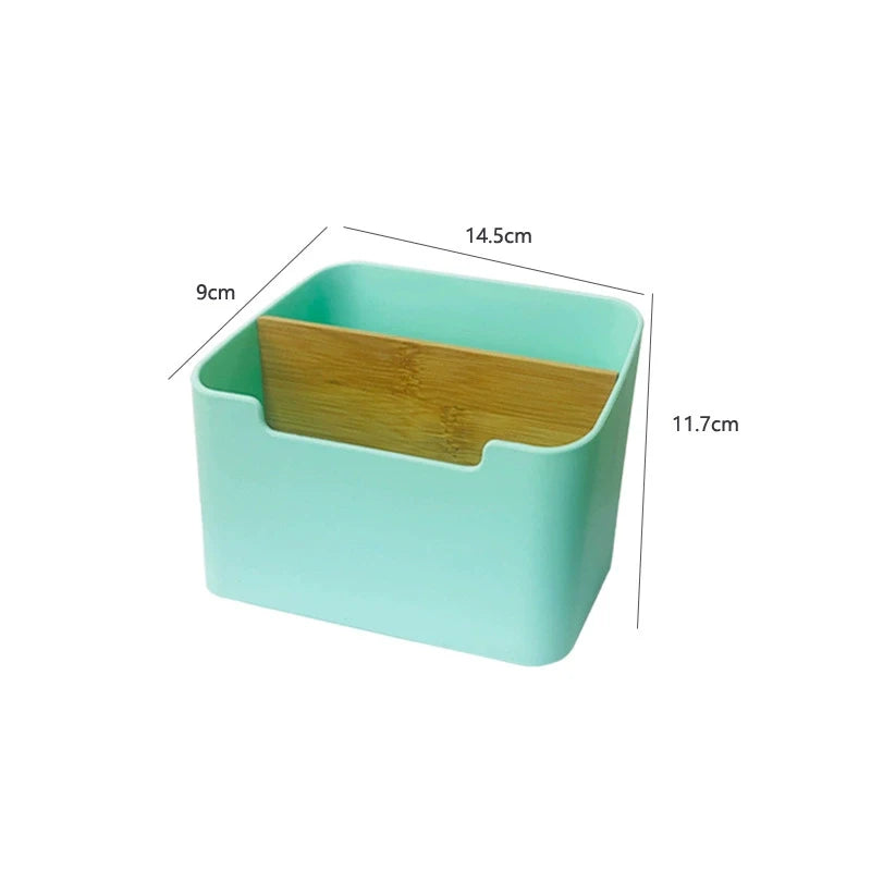 Desktop Organizer Bamboo Wood Storage Box Multi-functional Remote Control Stationery Cosmetics Storage Boxes Home Organizers
