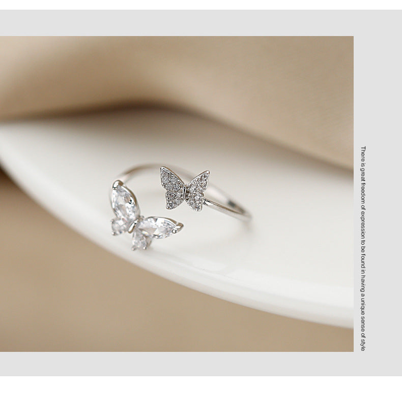 Beautiful Silver Filled Ring with Sparkling Melee Gems