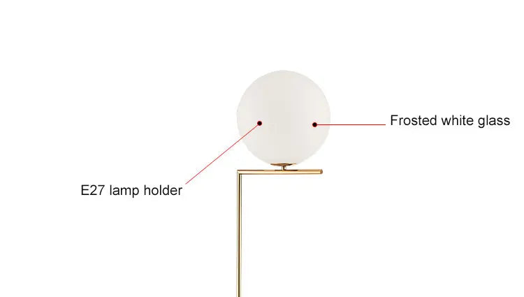 Modern Glass Ball floor lamps table lamp night light Nordic Simple Bedside Desk Home Decor LED Lustre Chandelier Light Lamparas