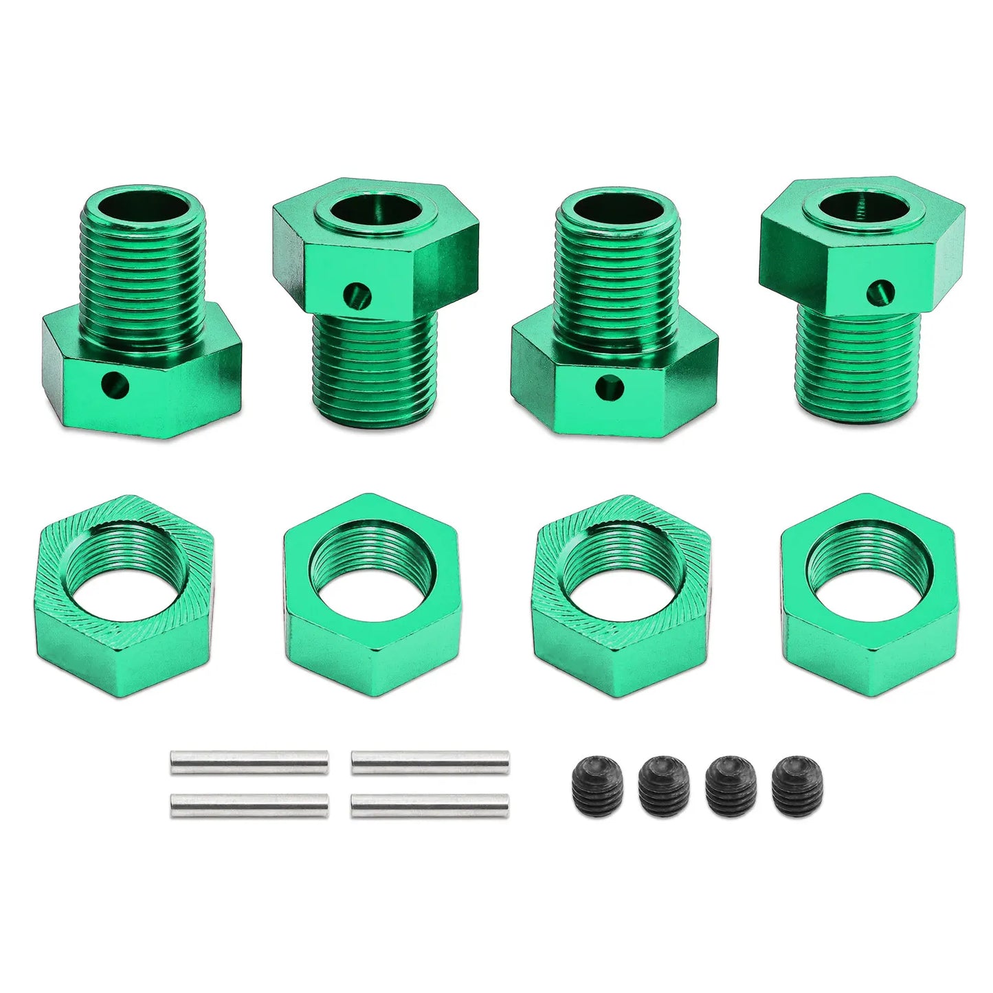 17mm Wheel Hex Bolts - Aluminum Alloy Heavy-Duty Hex Nuts, Compatible with ARRMA 1/8 KRATON OUTCAST 6S BLX Upgrade Parts