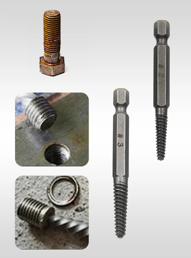 5pc Hex Handle Broken Head Screw Removal Tool 60mm Black Electric Hex Screw Removal Tool Set Cover Manual Screwdriver