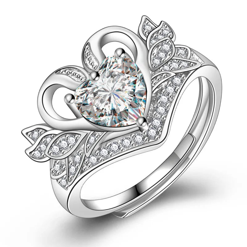 Swan Rings Zircon Stone Crystal Ring for Women Wedding Engagement Ring Fashion Jewelry High Quatlity Jewelry