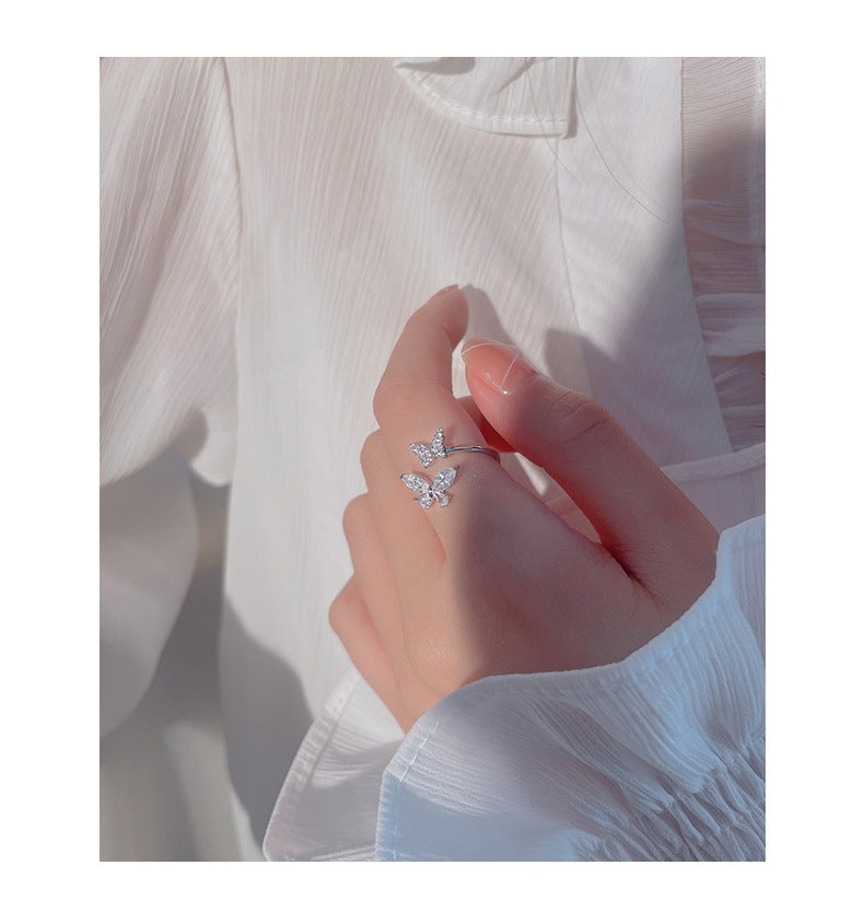 Beautiful Silver Filled Ring with Sparkling Melee Gems