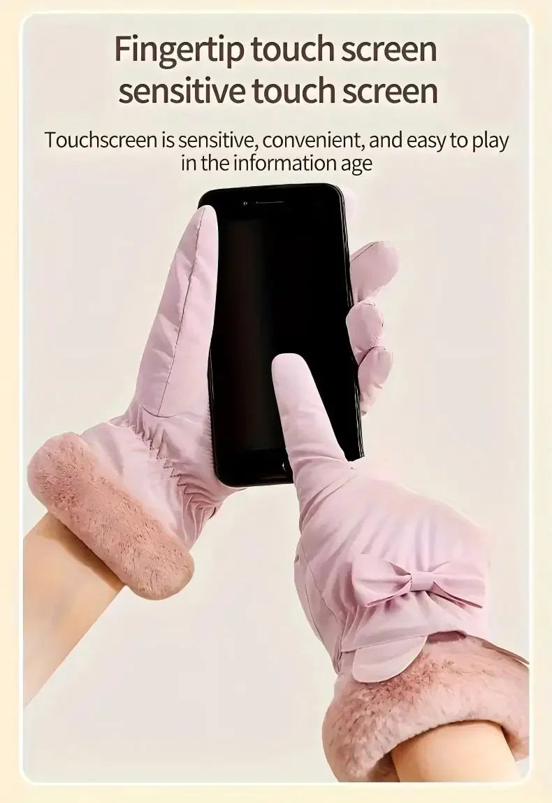 Women's Gloves - Warm, Waterproof & Touchscreen Compatible for Winter Outdoor Activities
