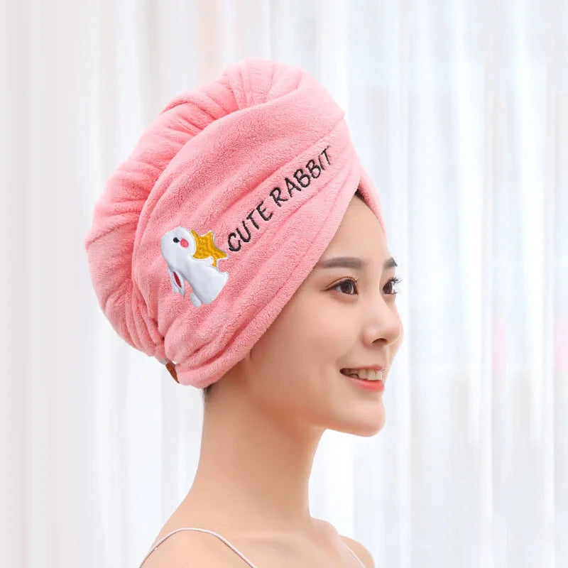 Women Microfiber Towel Hair Towel Bath Towels for Adults Home Terry Towels Bathroom Serviette De Douche Turban for Drying Hair