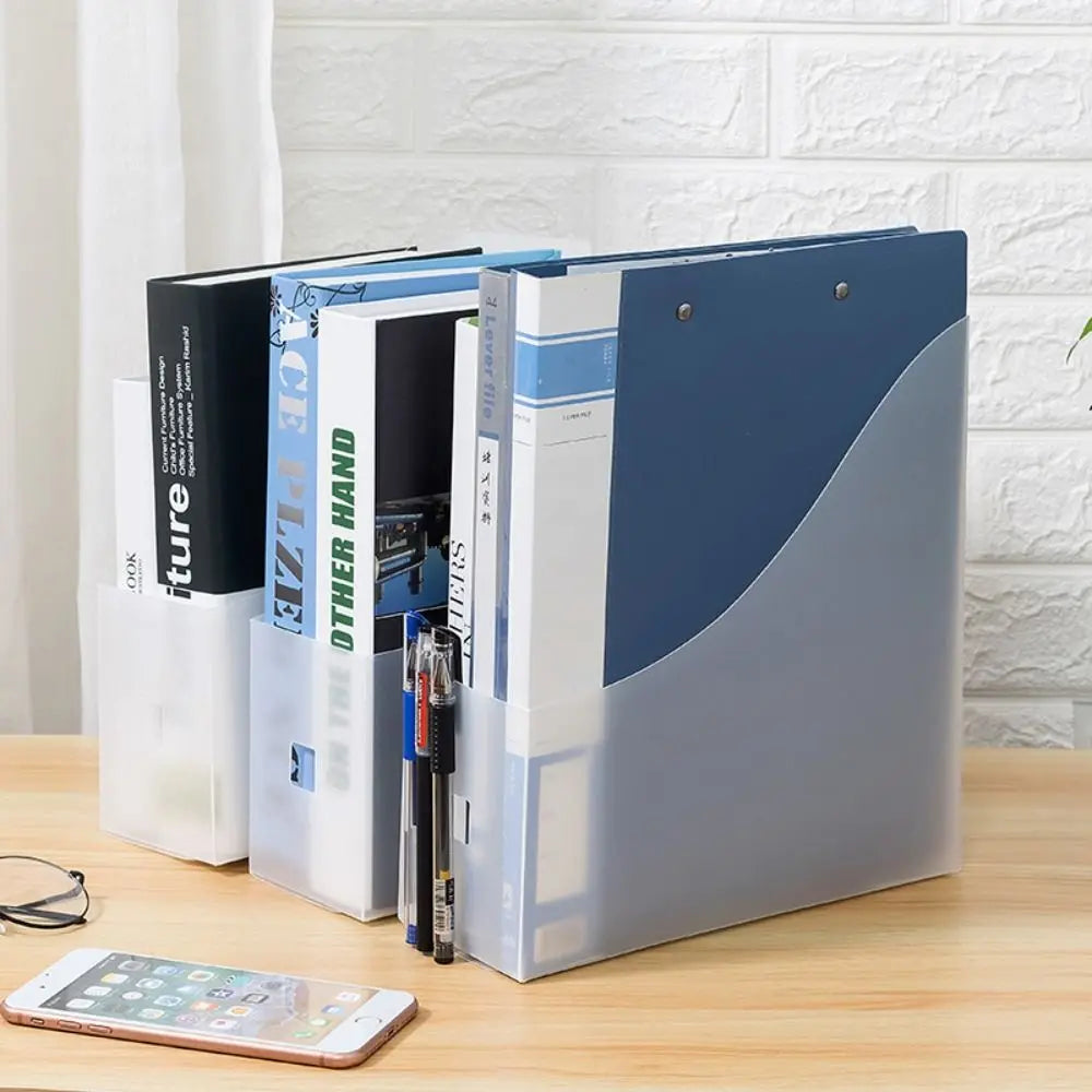 Sundries Storage Box Folding File Storage Box Desktop Organizer Transparent File Organizer Box Paper Organizer Minimalism