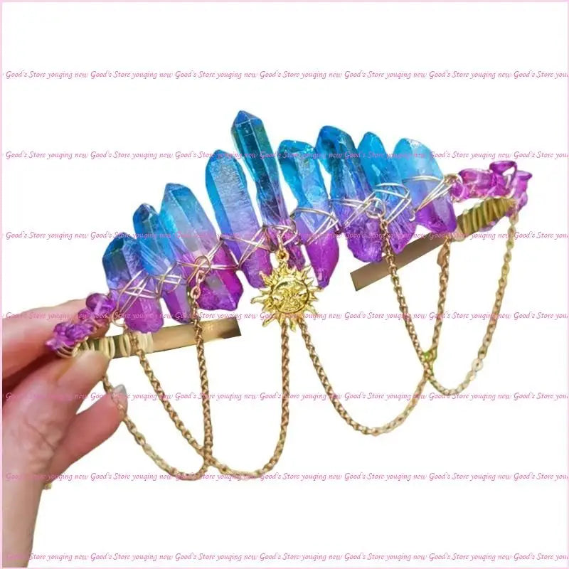 57QA Delicate Tiaras Birthday Headbands Elegant Hairbands for Girls Birthday Party Photo Props Headwear Crowns