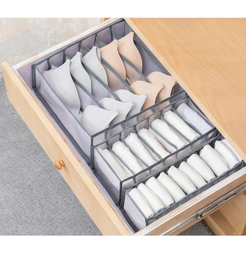 Underwear Drawer Organizer Storage Box Foldable Closet Organizers Drawer Divider Storage Boxes For Underpants Socks Bra